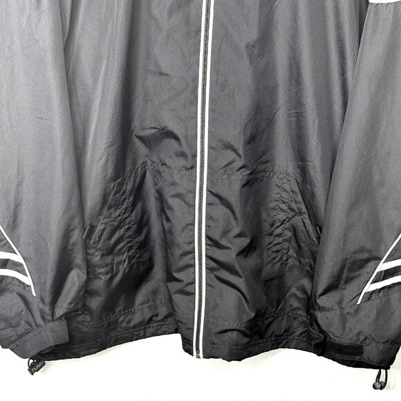 Kewl Mens Windbreaker Sports Jacket Hockey Full Zip Lined Vented Black Size XXL - Picture 4 of 16
